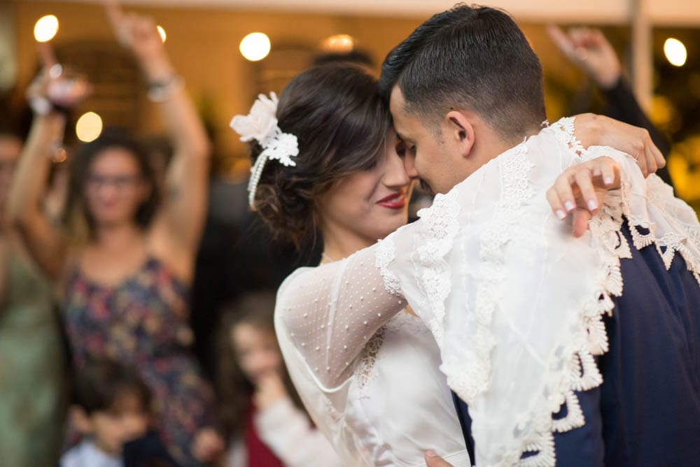 Example of the creamy bokeh of the Nikkor 85mm f/1.8 during wedding first dance