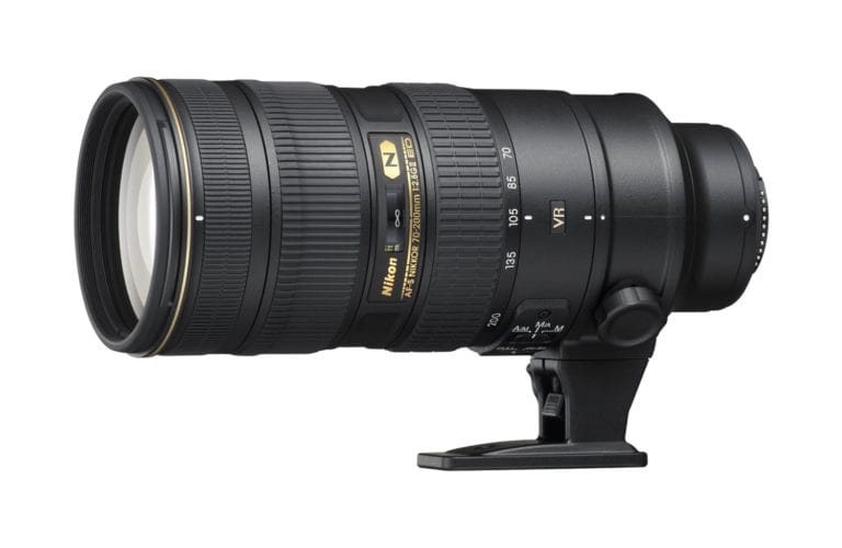 The Nikon 70-200mm lens for DSLRs.
