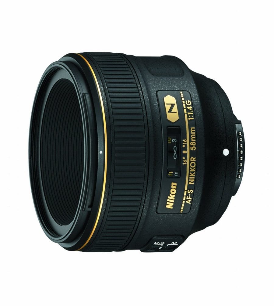 amazon product image of one of the best lenses for Nikon d750, the nikon 58mm f1.4G