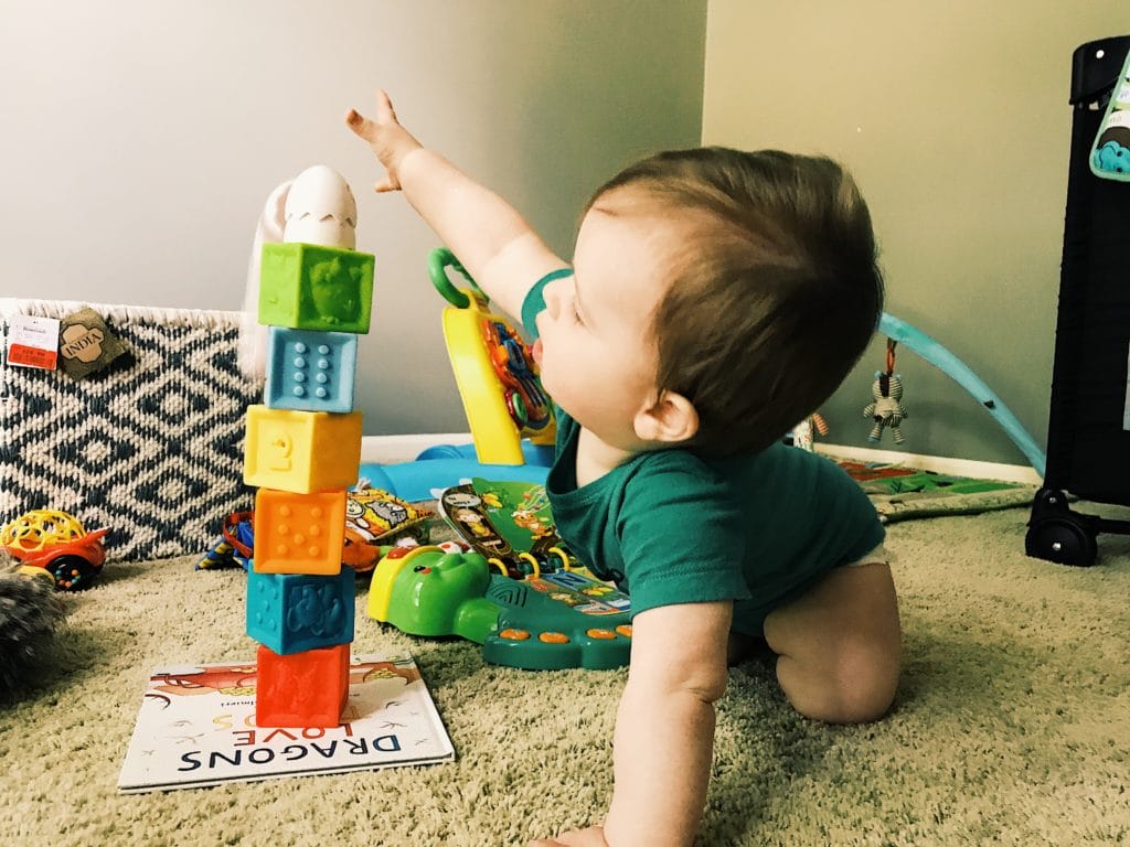 Photo of baby playing with blocks shot with the iPhone 7 Plus camera