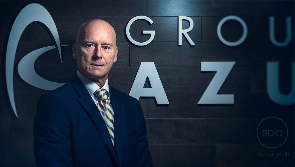 Image of a CEO of a company shot with creative portrait lighting